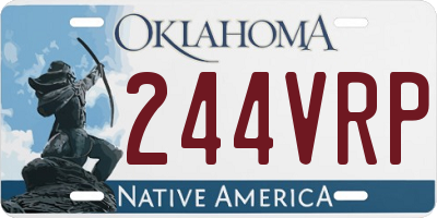 OK license plate 244VRP