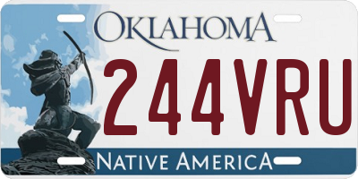OK license plate 244VRU