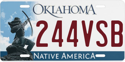 OK license plate 244VSB