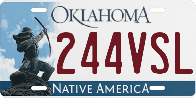OK license plate 244VSL