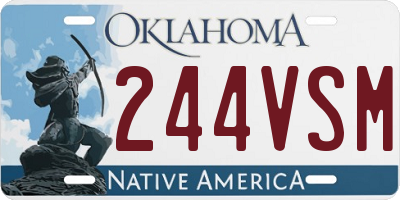 OK license plate 244VSM