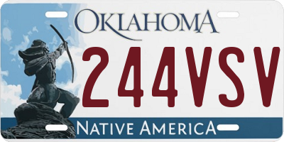 OK license plate 244VSV