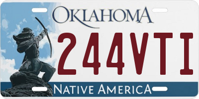 OK license plate 244VTI
