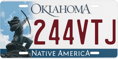 OK license plate 244VTJ