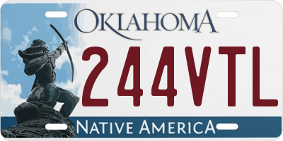 OK license plate 244VTL