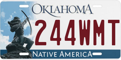 OK license plate 244WMT