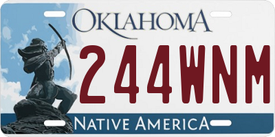 OK license plate 244WNM