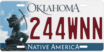 OK license plate 244WNN