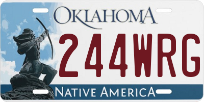 OK license plate 244WRG