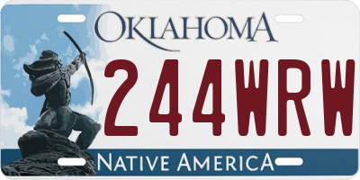 OK license plate 244WRW