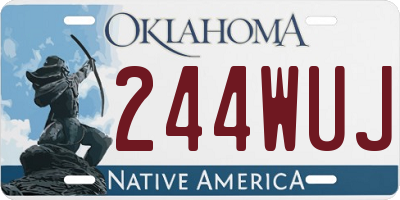 OK license plate 244WUJ