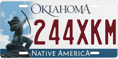 OK license plate 244XKM