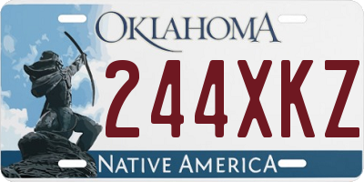 OK license plate 244XKZ