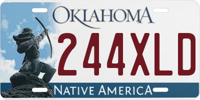 OK license plate 244XLD