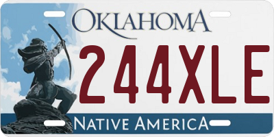 OK license plate 244XLE