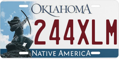 OK license plate 244XLM