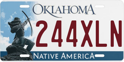 OK license plate 244XLN