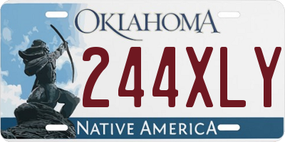 OK license plate 244XLY