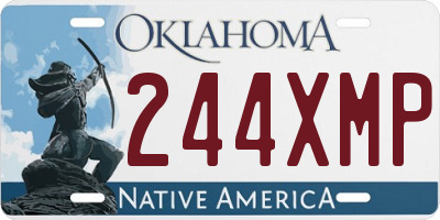 OK license plate 244XMP