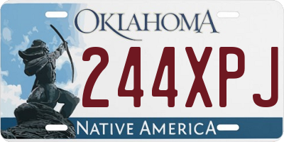 OK license plate 244XPJ