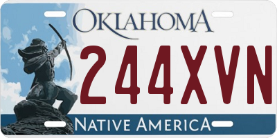OK license plate 244XVN