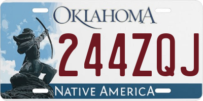 OK license plate 244ZQJ