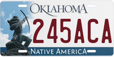 OK license plate 245ACA