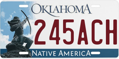 OK license plate 245ACH