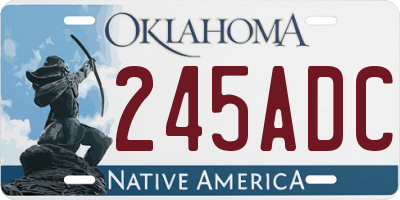 OK license plate 245ADC