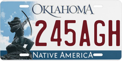 OK license plate 245AGH