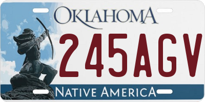 OK license plate 245AGV