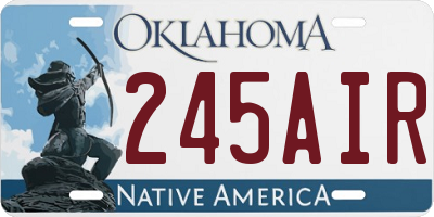 OK license plate 245AIR