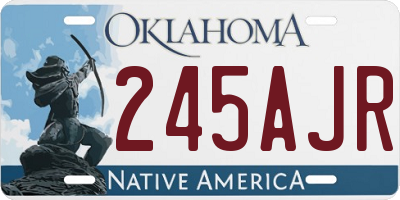 OK license plate 245AJR