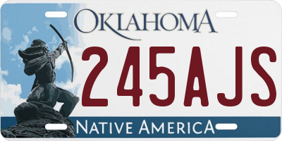 OK license plate 245AJS