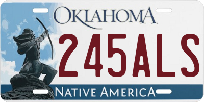 OK license plate 245ALS