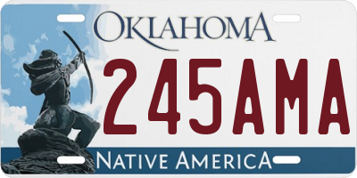 OK license plate 245AMA