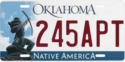 OK license plate 245APT