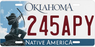 OK license plate 245APY