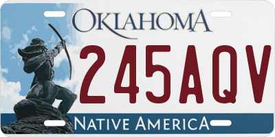OK license plate 245AQV