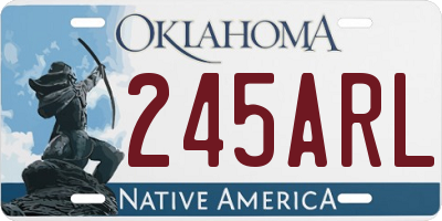 OK license plate 245ARL