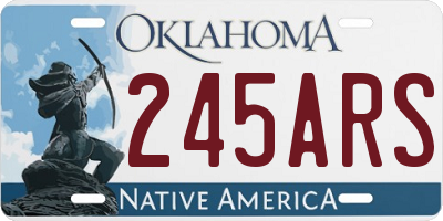 OK license plate 245ARS