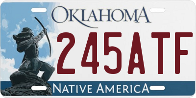 OK license plate 245ATF