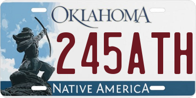 OK license plate 245ATH
