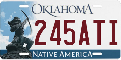 OK license plate 245ATI