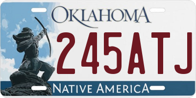 OK license plate 245ATJ