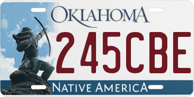 OK license plate 245CBE