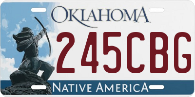OK license plate 245CBG