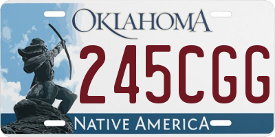 OK license plate 245CGG