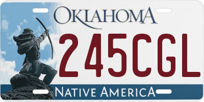 OK license plate 245CGL
