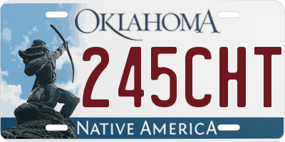 OK license plate 245CHT